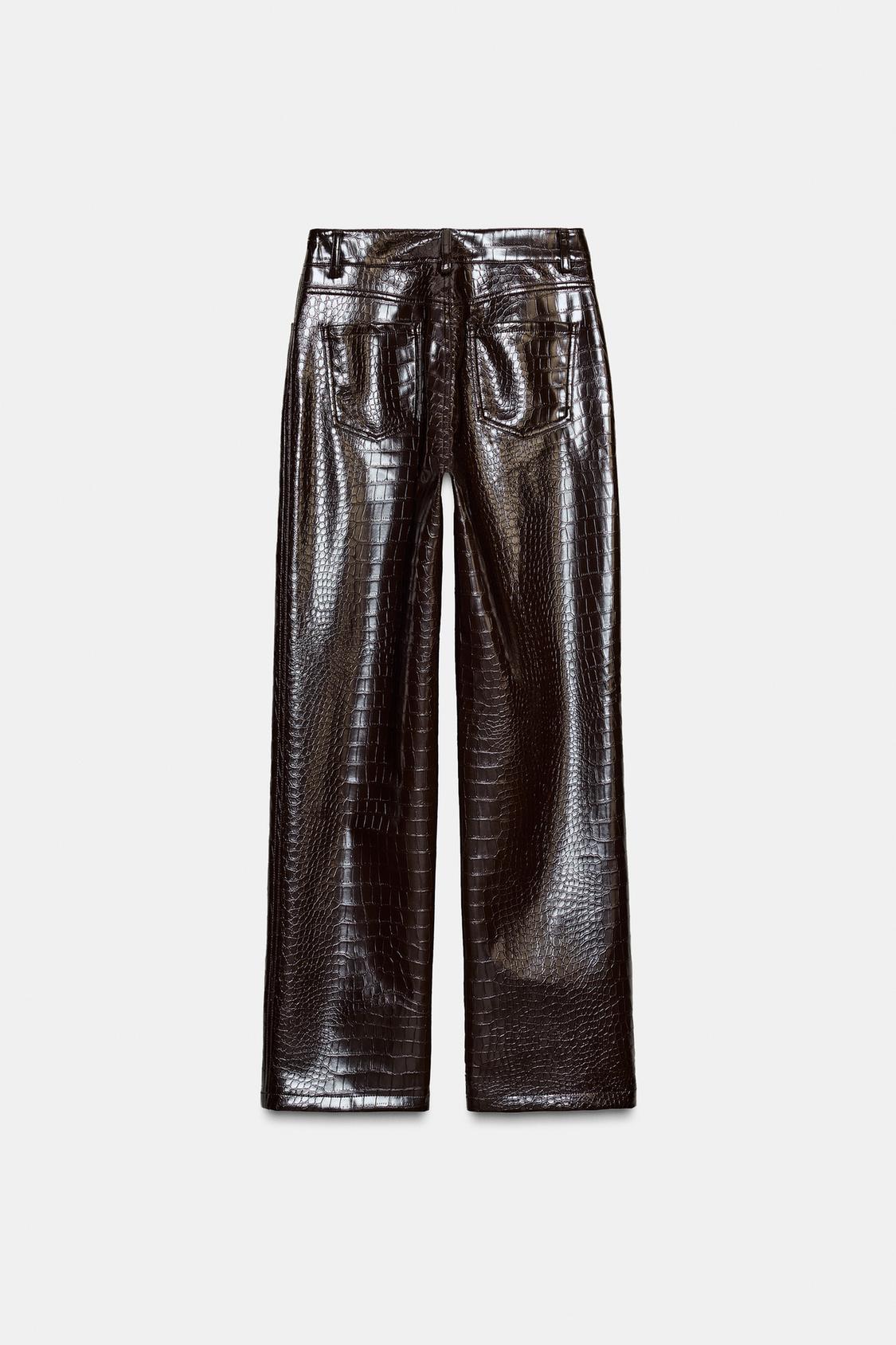Croc-Effect Leather Set