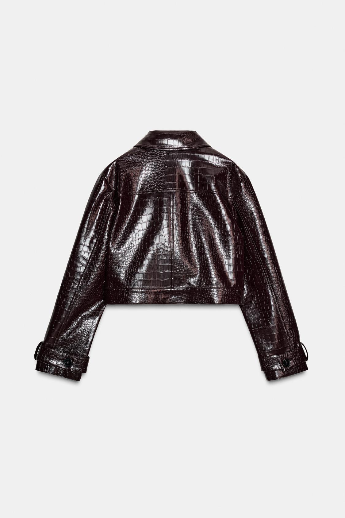 Croc-Effect Leather Set