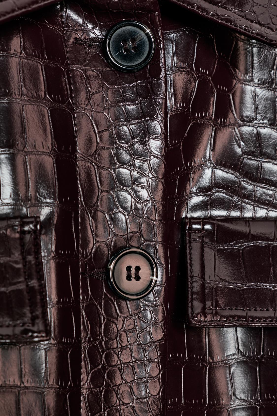 Croc-Effect Leather Set