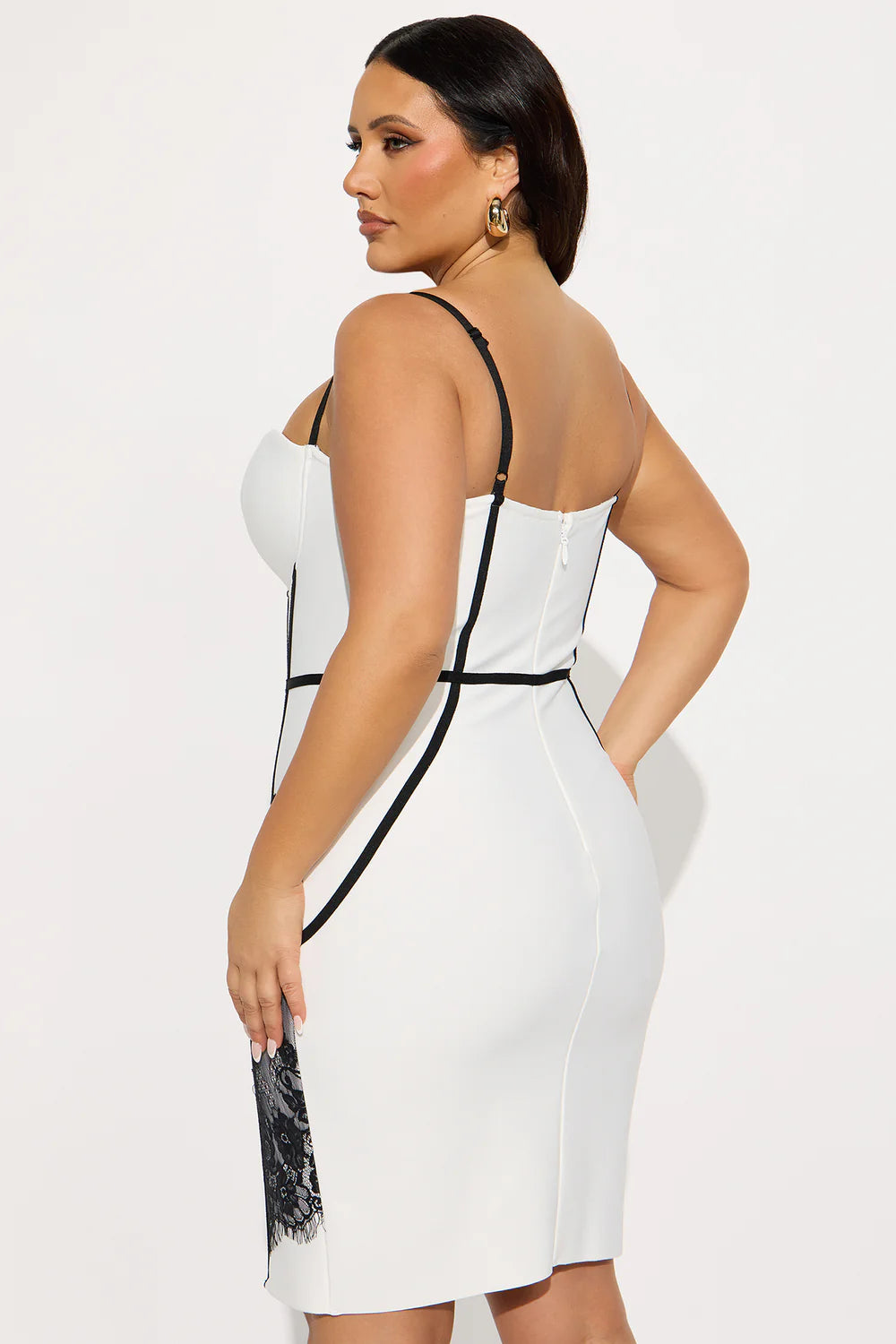 Lace Corset Midi Dress