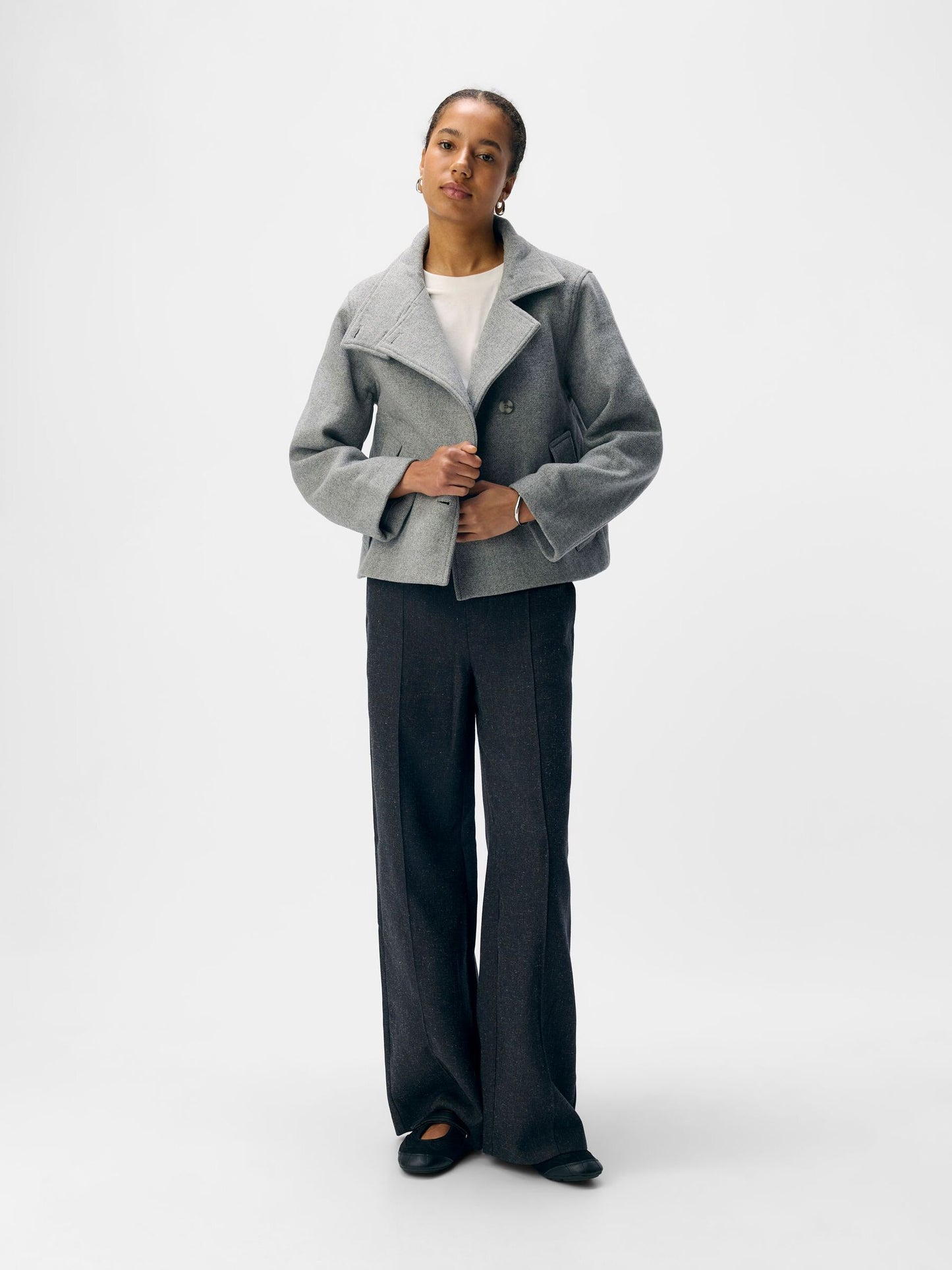 High Neck Cropped Jacket