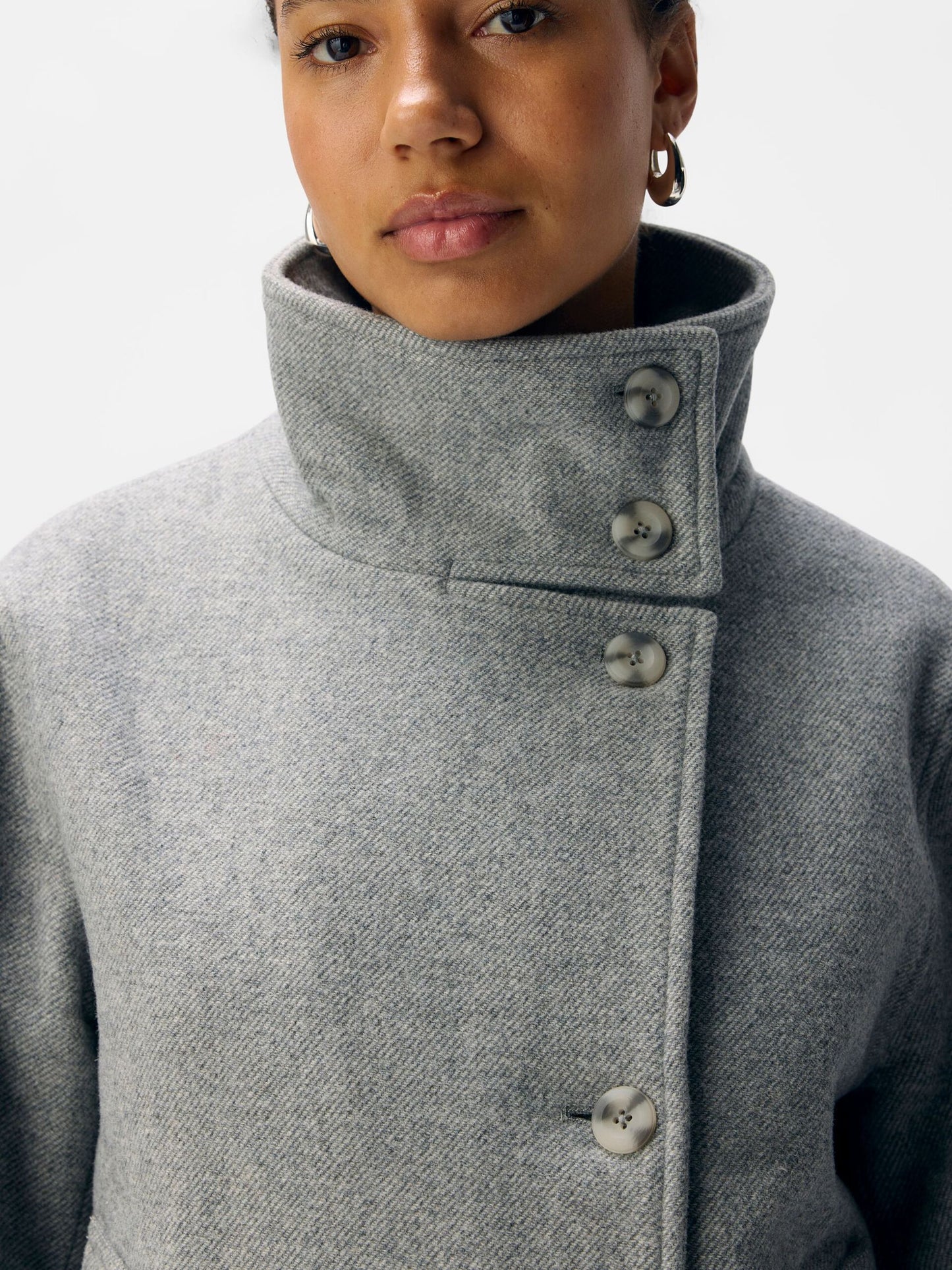 High Neck Cropped Jacket