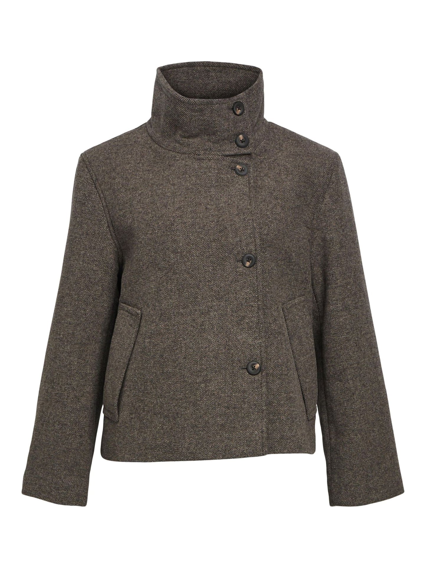 High Neck Cropped Jacket