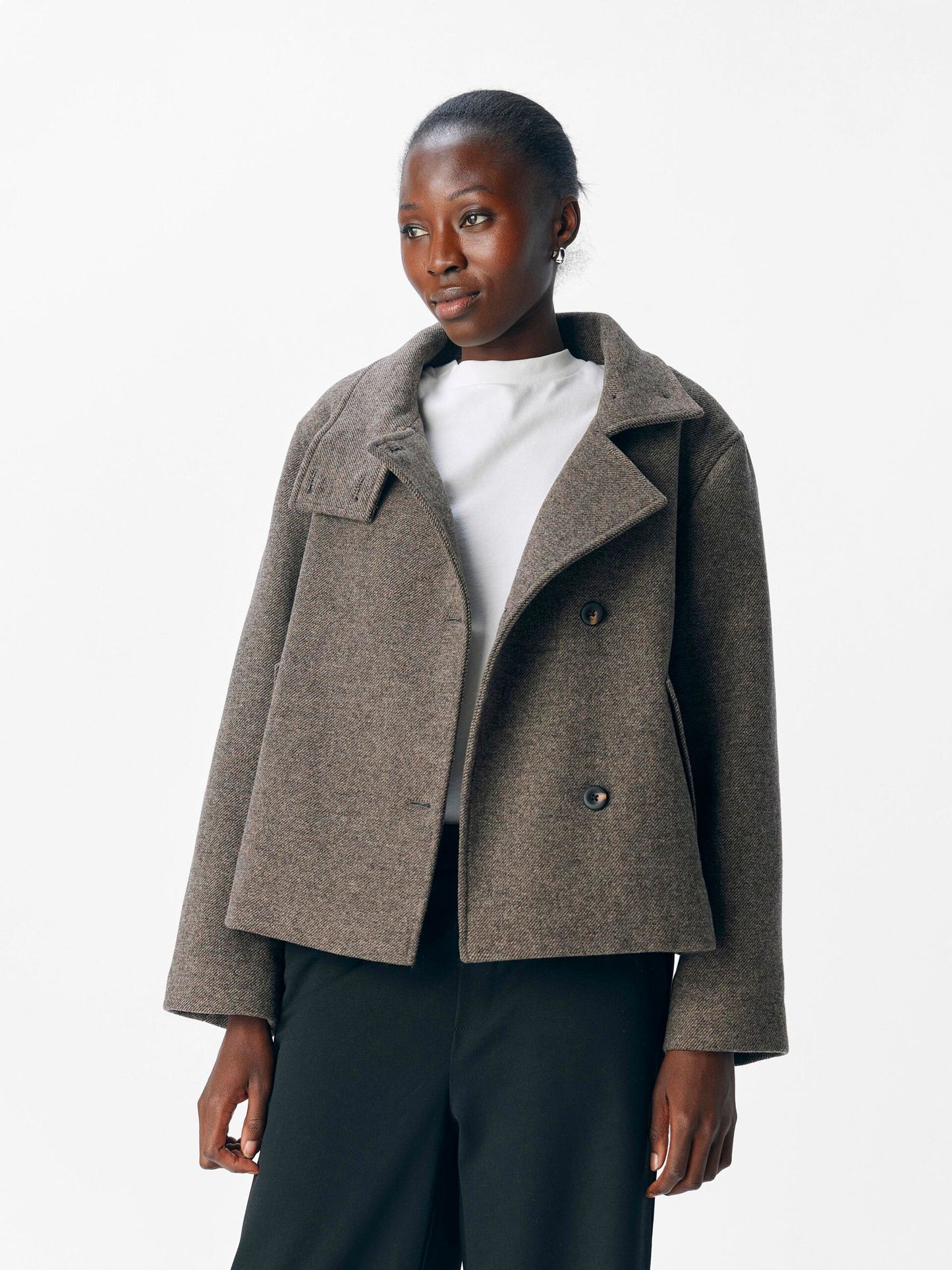 High Neck Cropped Jacket