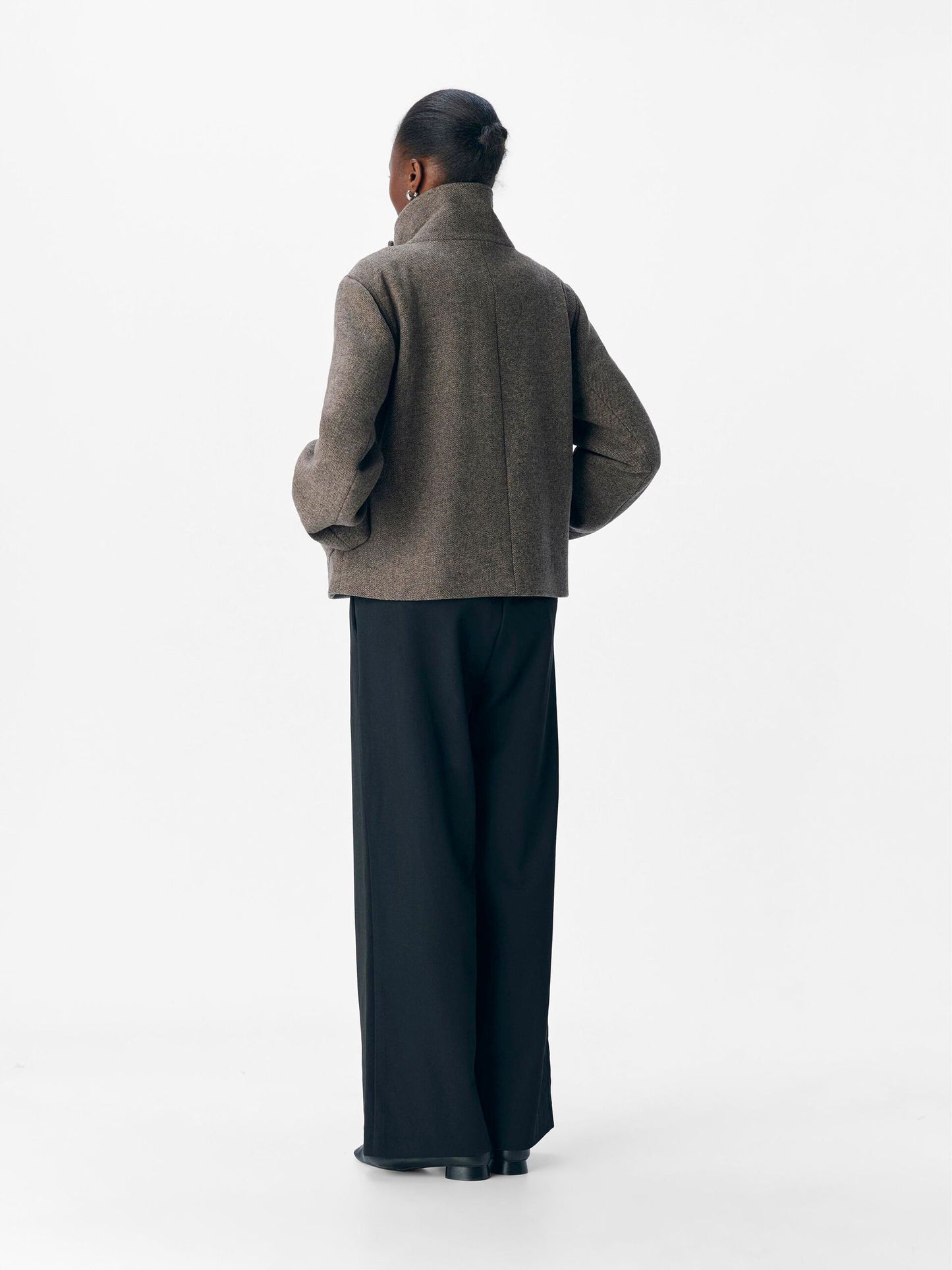 High Neck Cropped Jacket