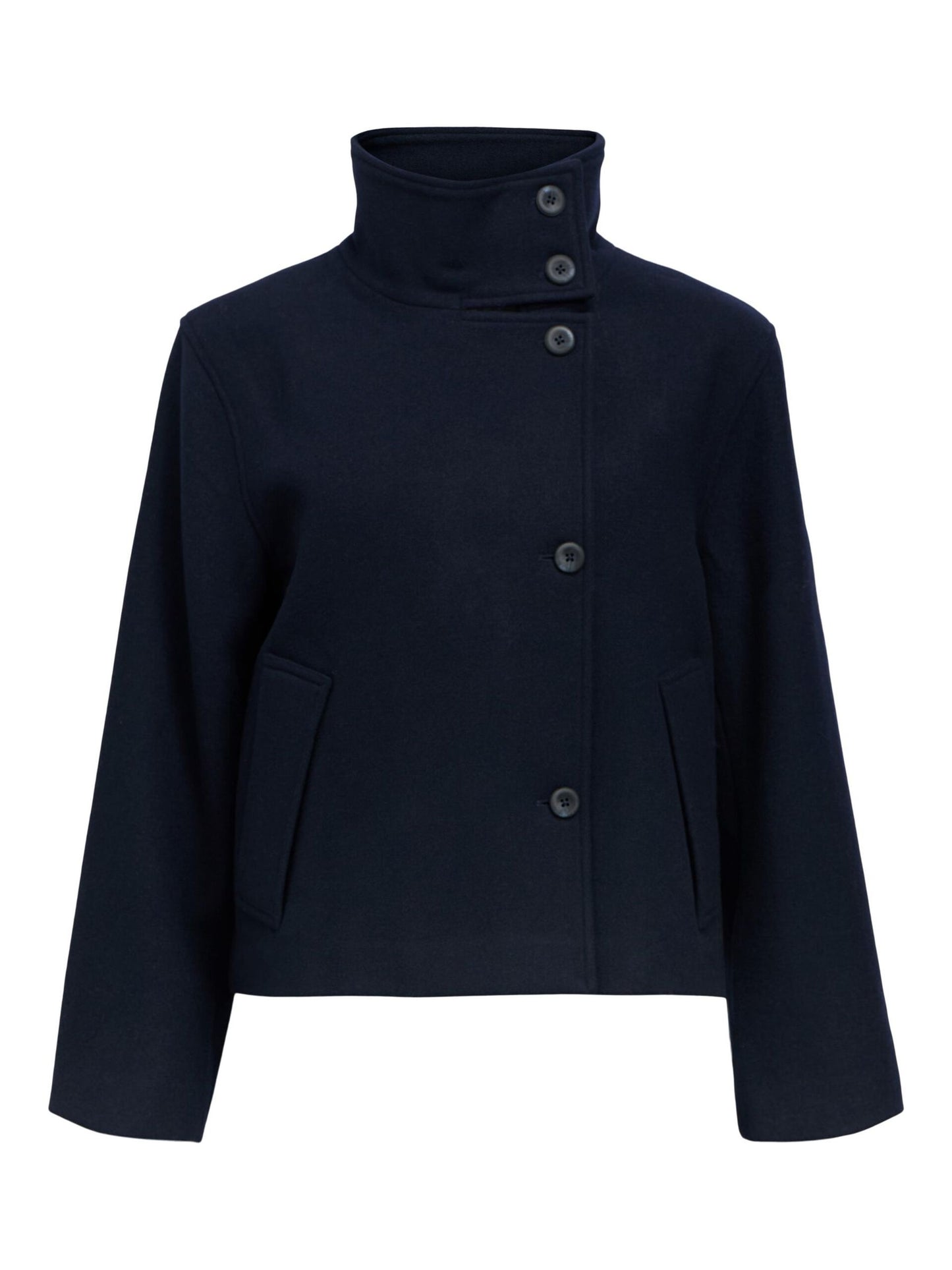 High Neck Cropped Jacket