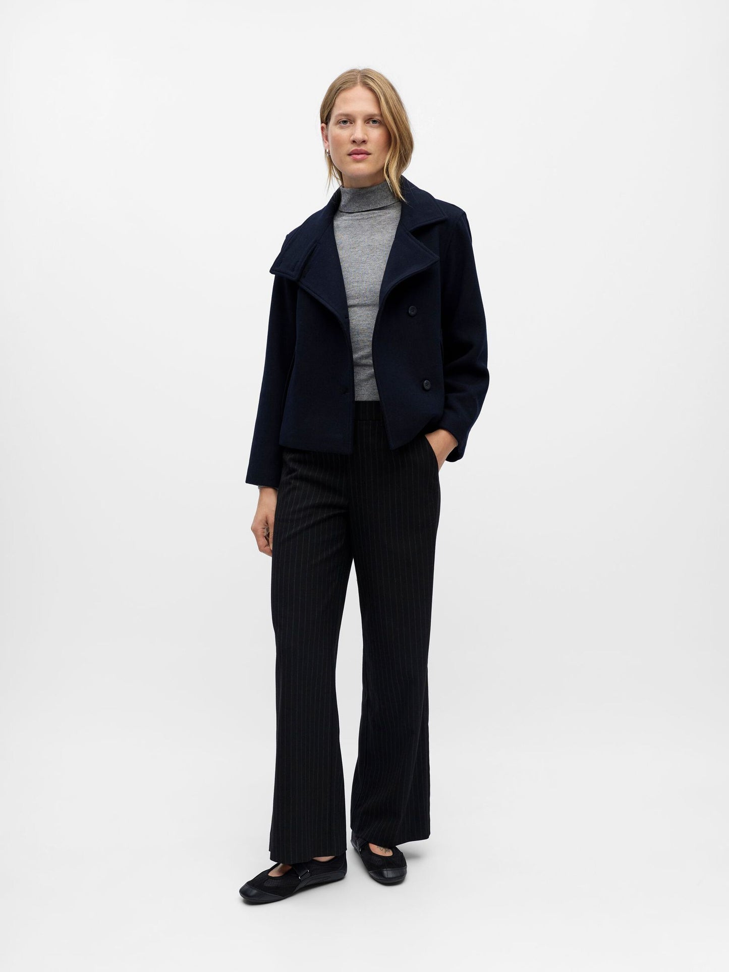 High Neck Cropped Jacket