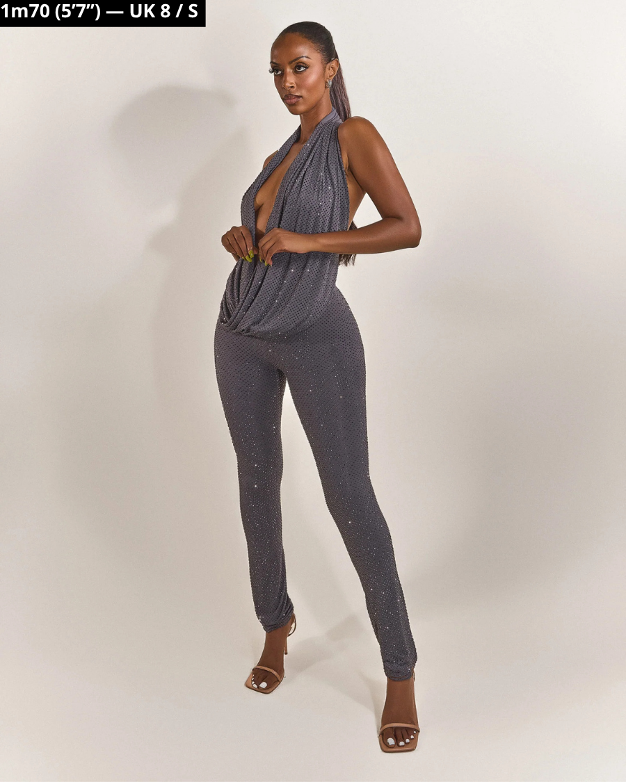 Astra Jumpsuit - Shimmering grey