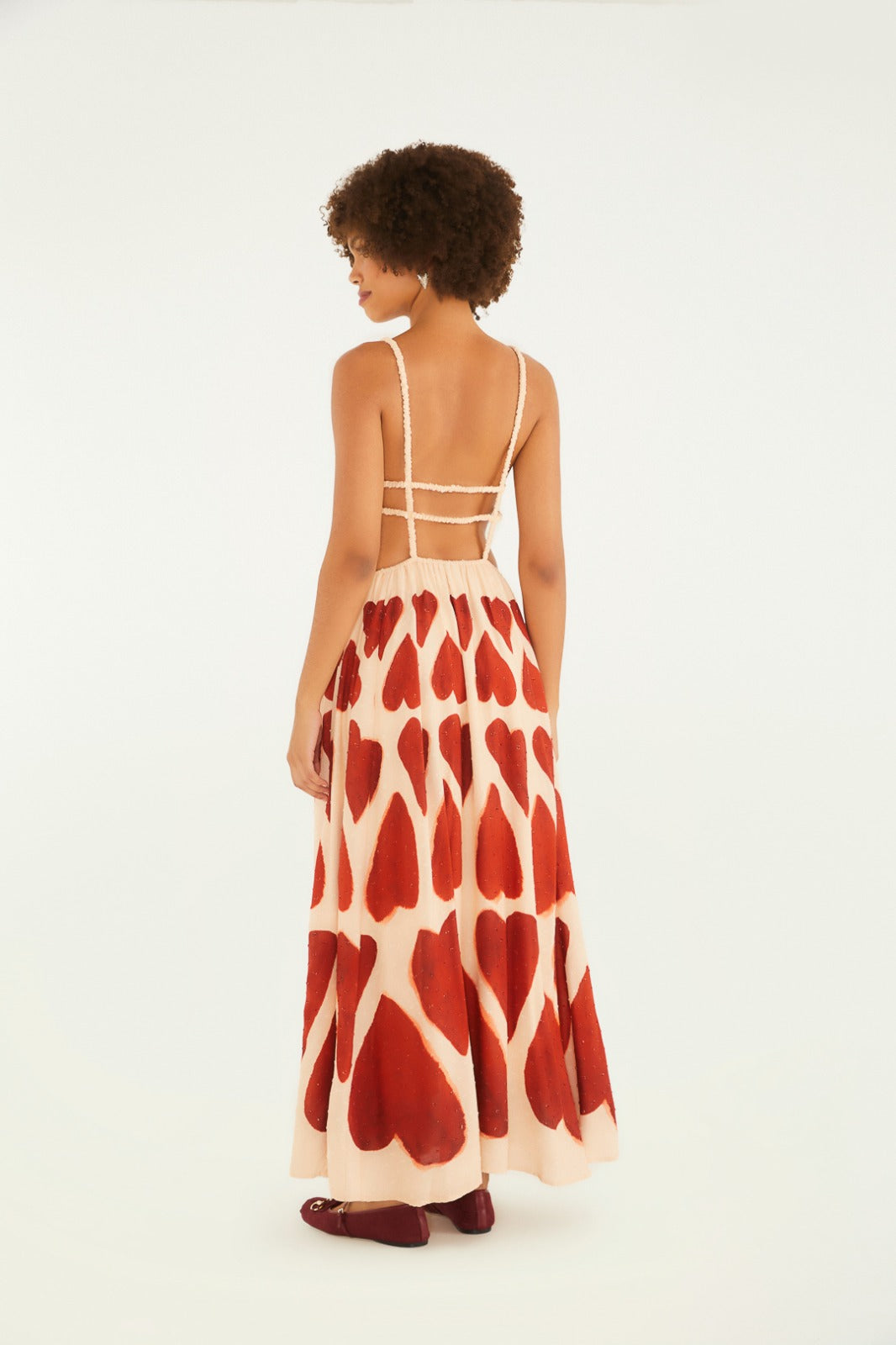 Red Heart Ruffle Dress