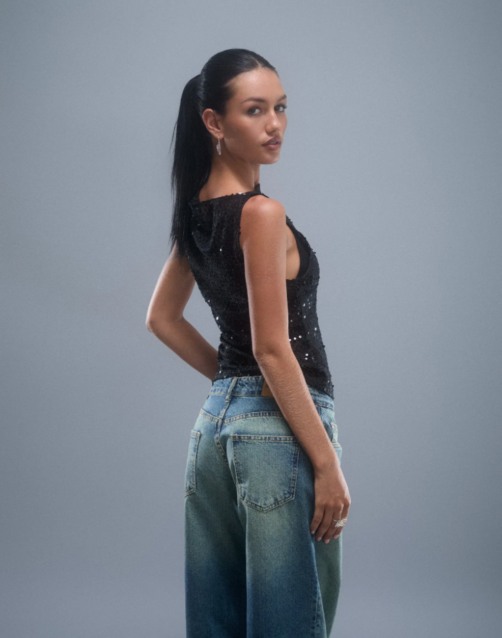 ALYAH™ ⎹ Nude BLACK Top