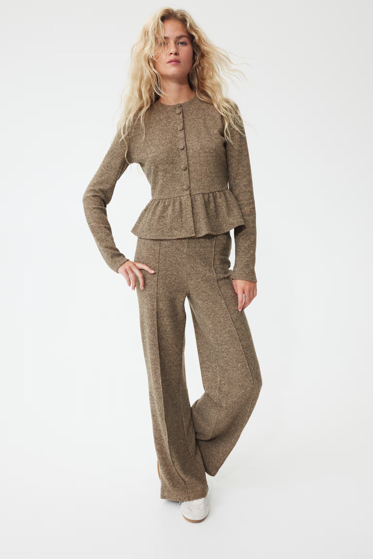 Peplum Knit Cardigan