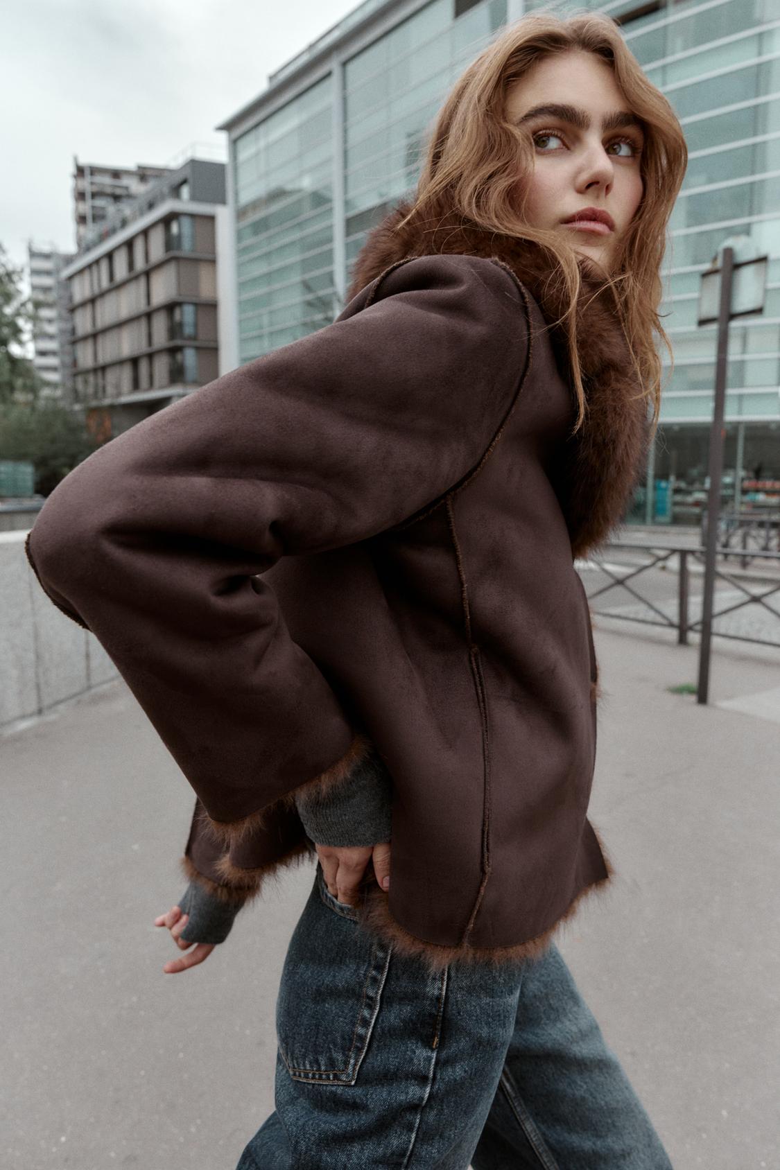 Faux Fur Shearling Jacket