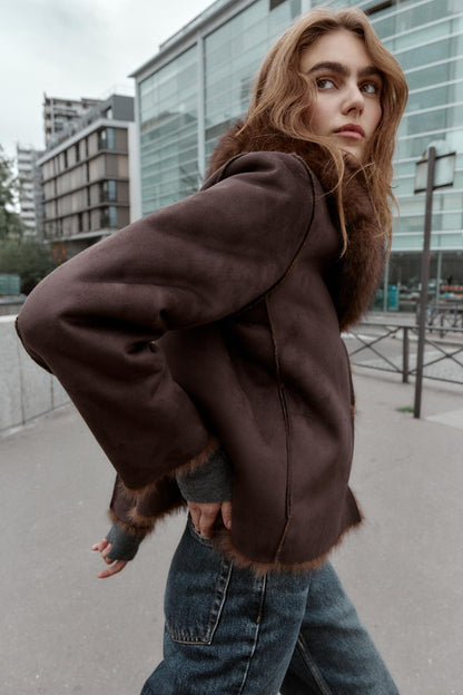 Faux Fur Shearling Jacket