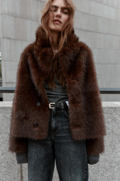 Faux Fur Shearling Jacket