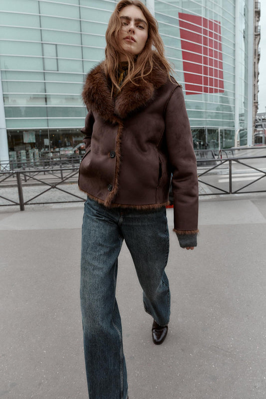 Faux Fur Shearling Jacket