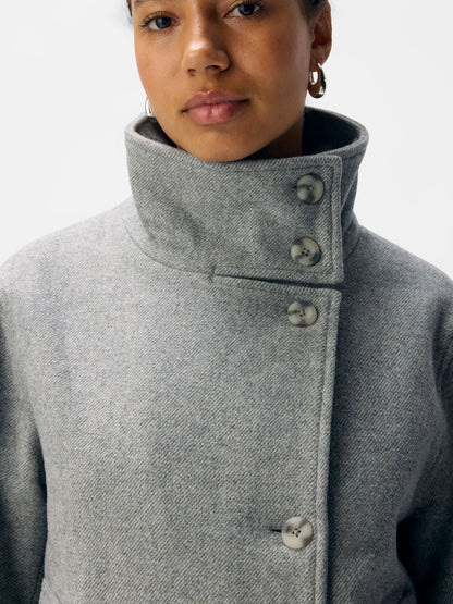 High Neck Cropped Jacket