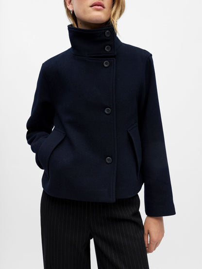 High Neck Cropped Jacket