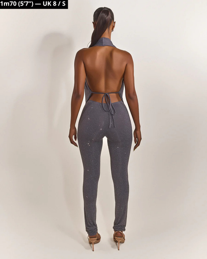 Astra Jumpsuit - Shimmering grey