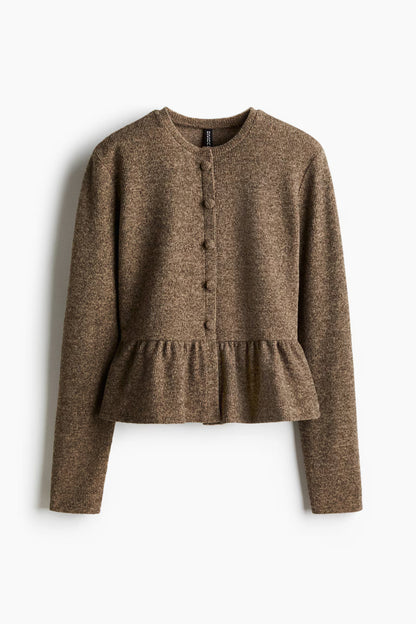 Peplum Knit Cardigan